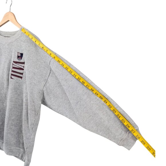 Vtg Cheyenne River Vail Sweatshirt Mens Grey Long Sleeve Embroidered Size XL - Picture 7 of 9